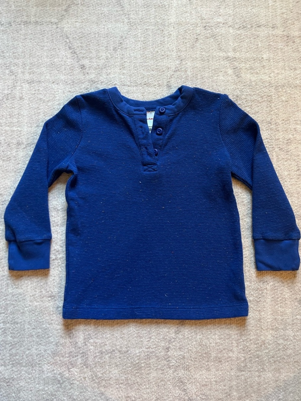 Hanna Andersson Baby Waffle Knit Henley Top (3T)